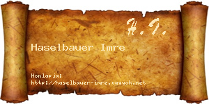 Haselbauer Imre névjegykártya