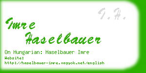 imre haselbauer business card